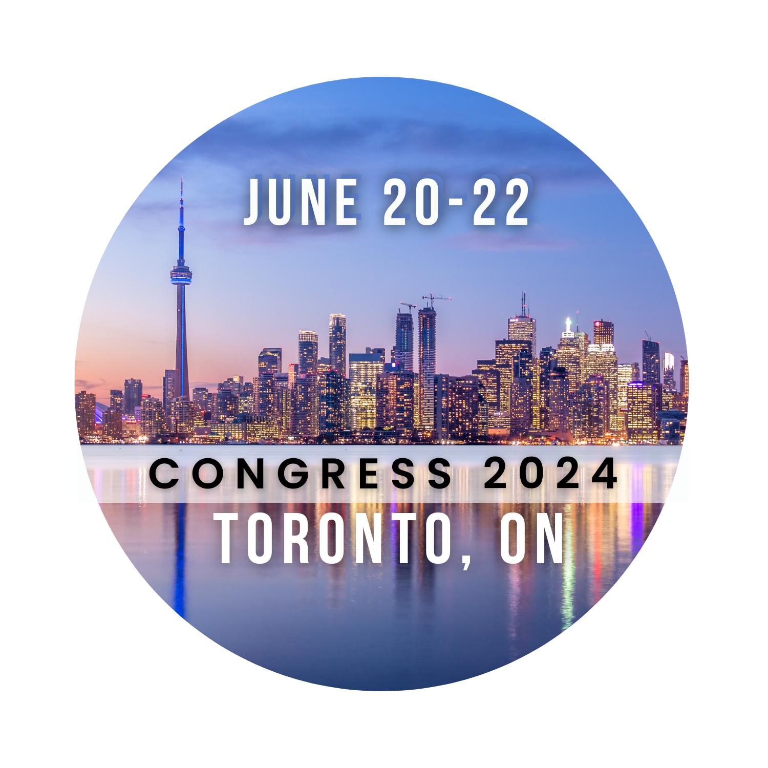 Skyline de Toronto avec dates de congrès